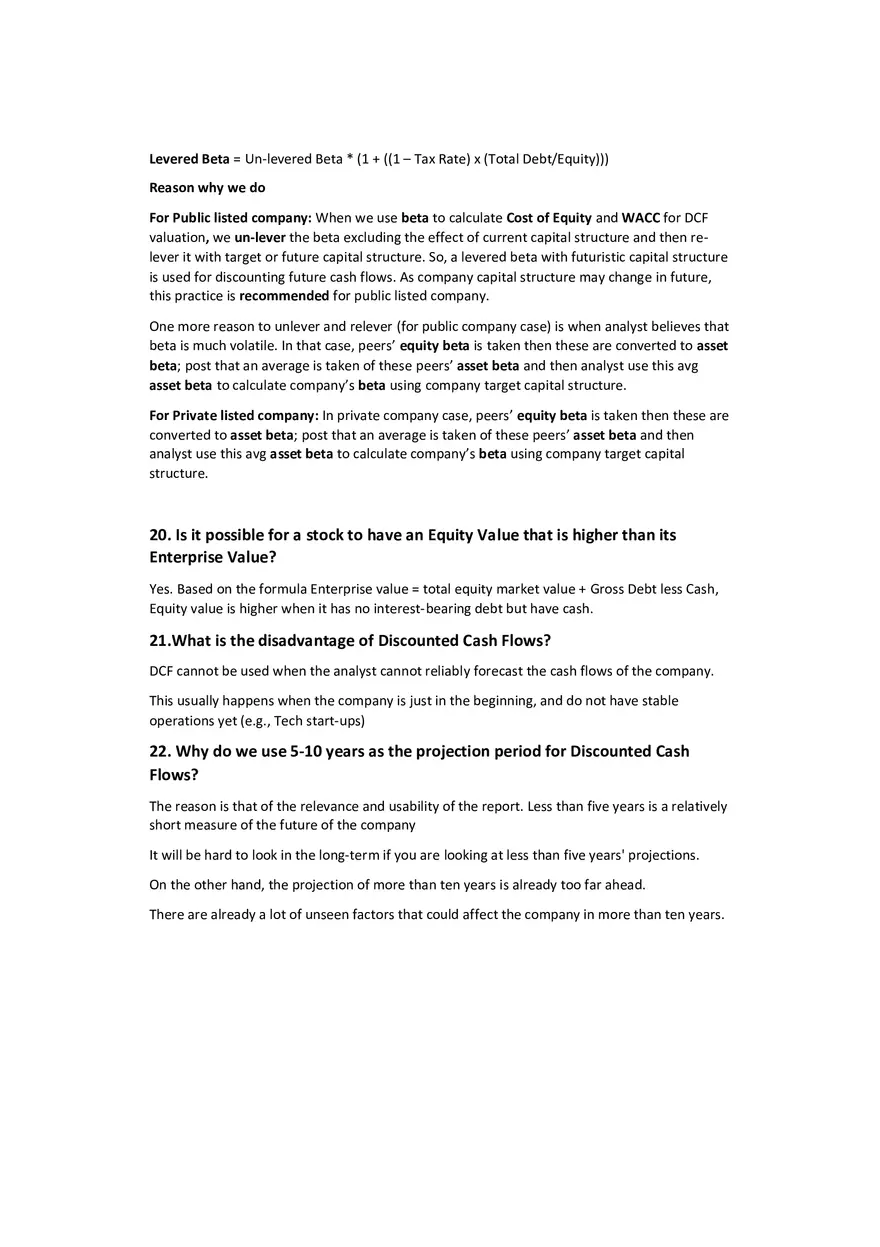 Most Asking Equity Research Interview Questions and Answer - Page 8