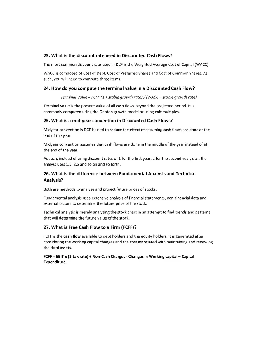 Most Asking Equity Research Interview Questions and Answer - Page 9
