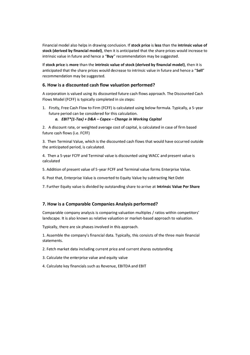 Most Asking Equity Research Interview Questions and Answer - Page 4