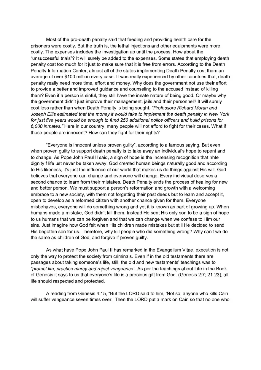 ANTI Death Penalty Argumentative Essay - Page 2
