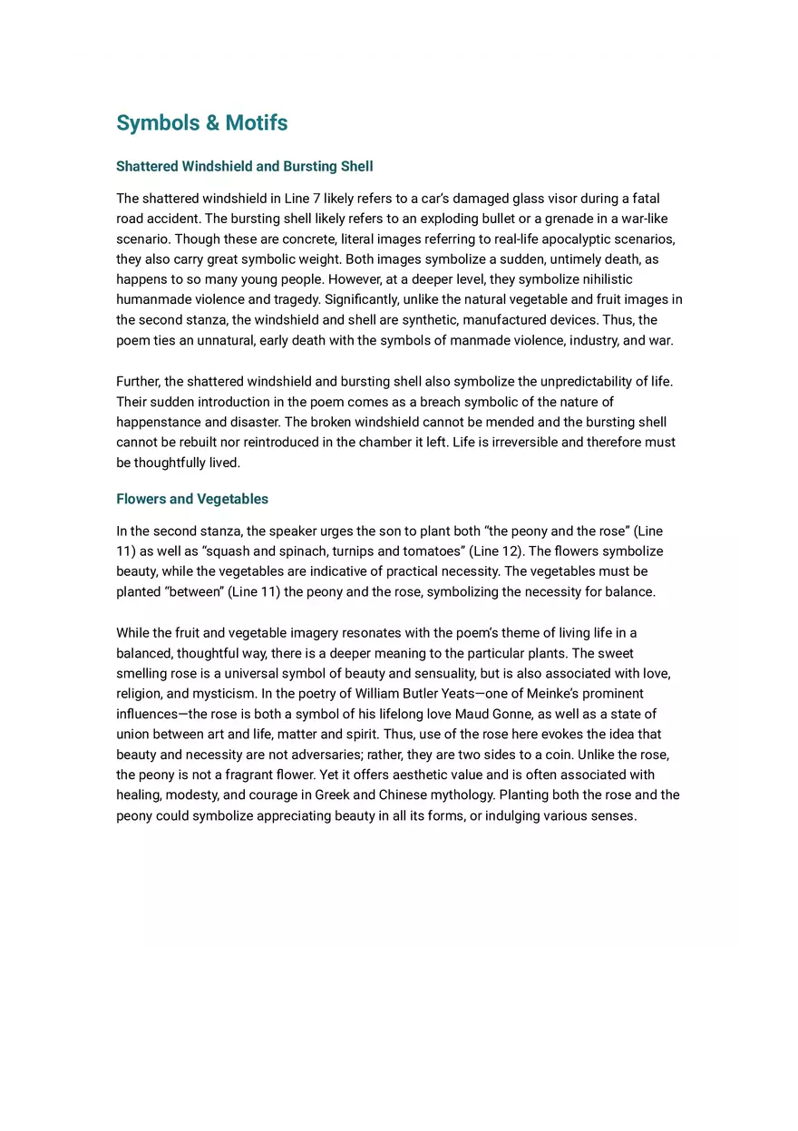 Advice to My Son Summary and Analysis - Page 15