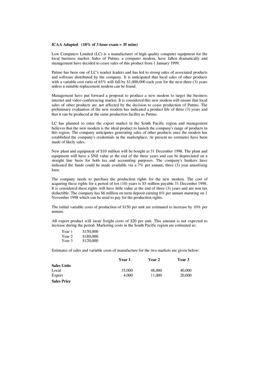 ICAA Adapted Questions and Answers - Page 1