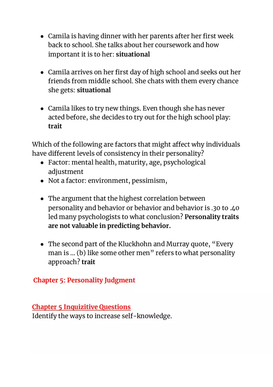 Persons and Situations Chapter 4 and 5 Lecture - Page 4