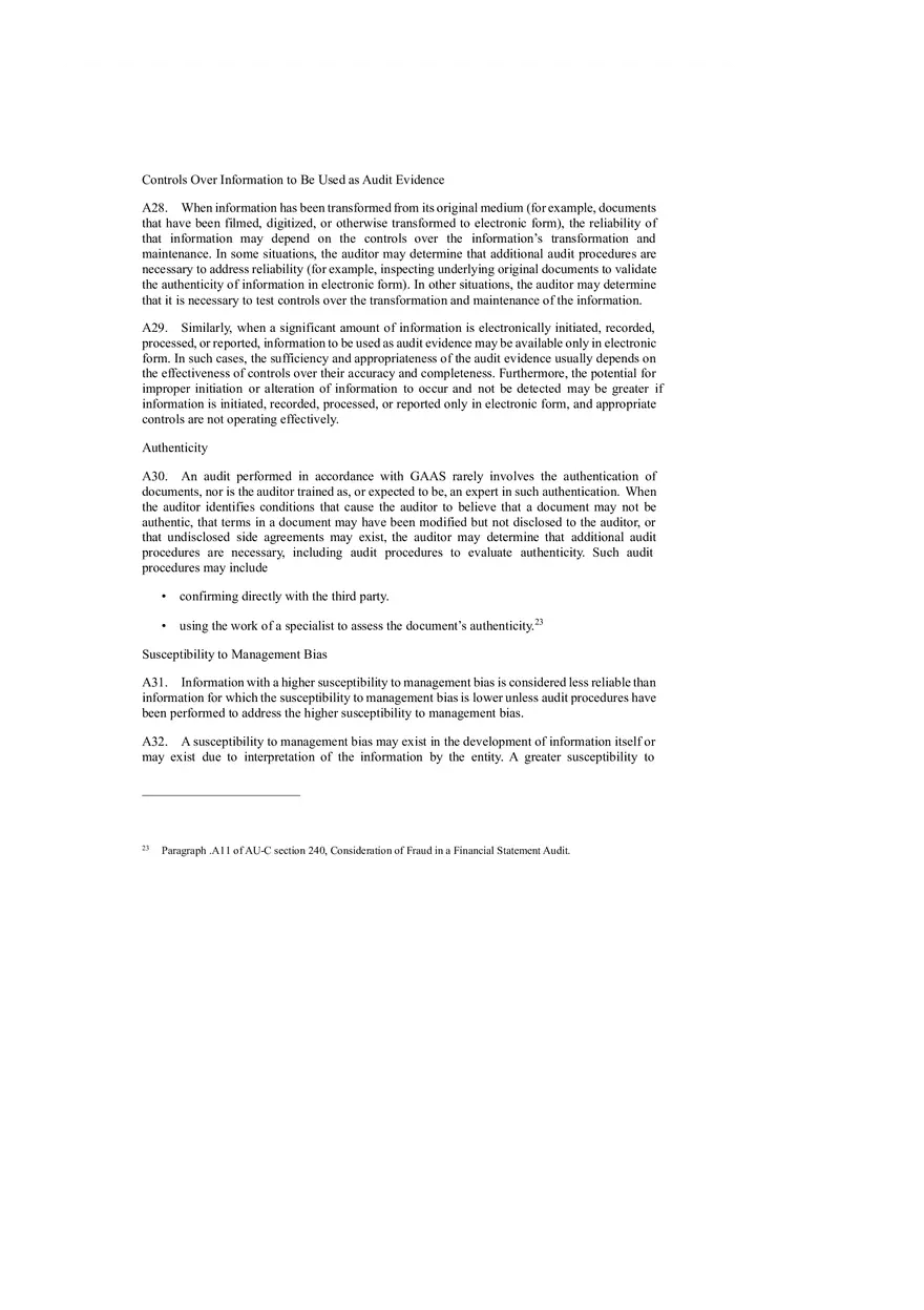 Statement on Auditing Standards, Audit Evidence (Study Guide Part 2) - Page 1