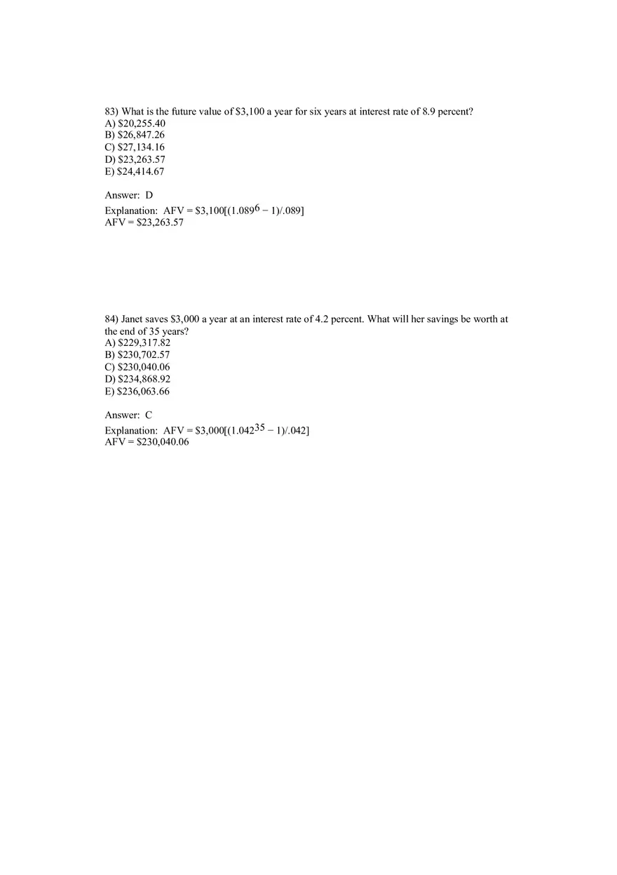 Corporate Finance Discounted Cash Flow Valuation Answer Key 5 - Page 2