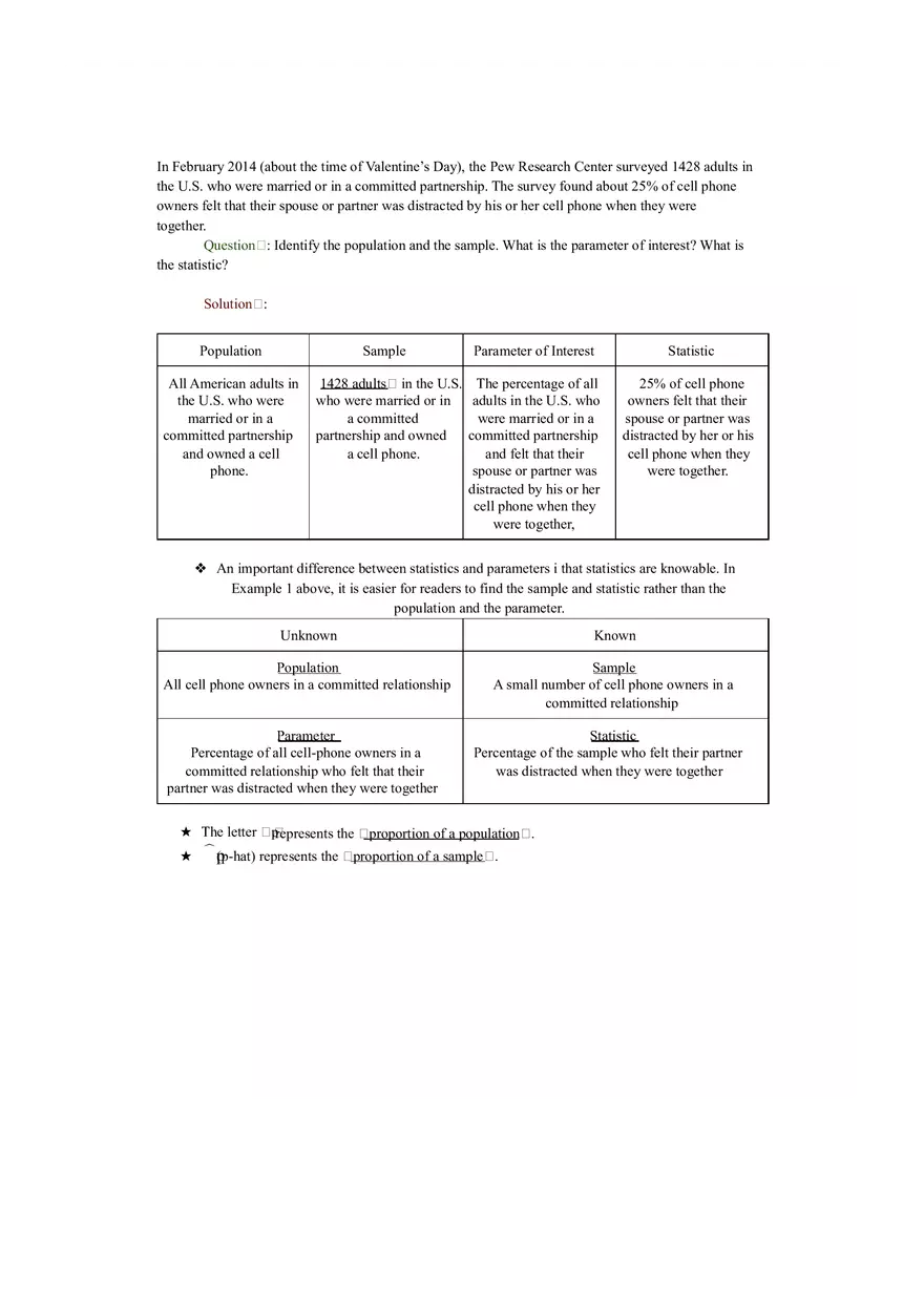 Population, Sampling, and Statistical Inference Notes - Page 2