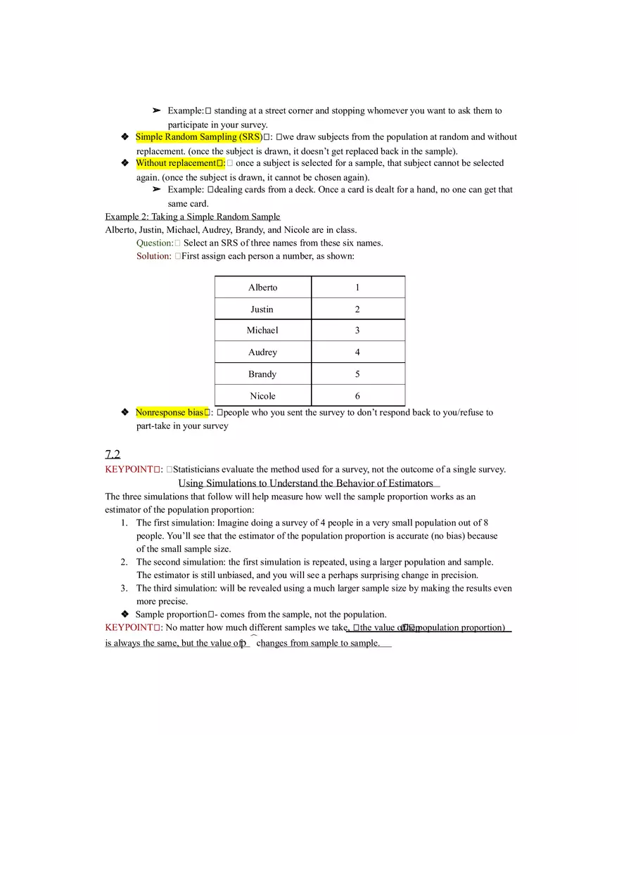 Population, Sampling, and Statistical Inference Notes - Page 4