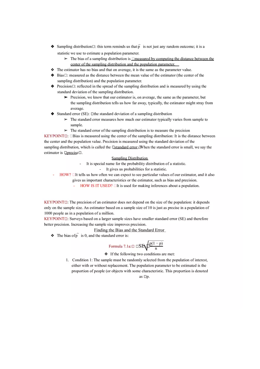 Population, Sampling, and Statistical Inference Notes - Page 5