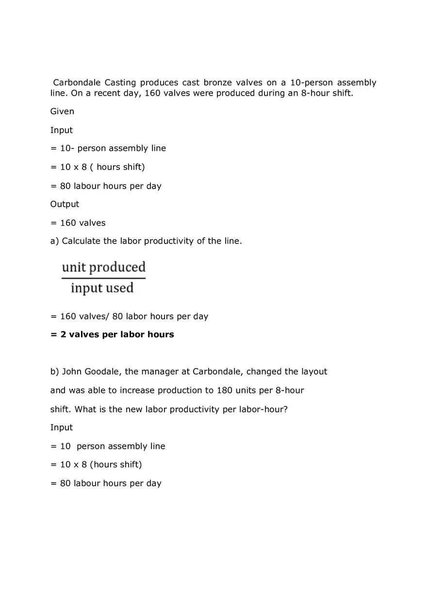 Operation Management - Assignment - Page 1