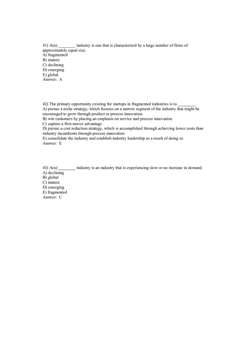 Entrepreneurship - Successfully Launching New Ventures Answer Key Part 2 - Page 2