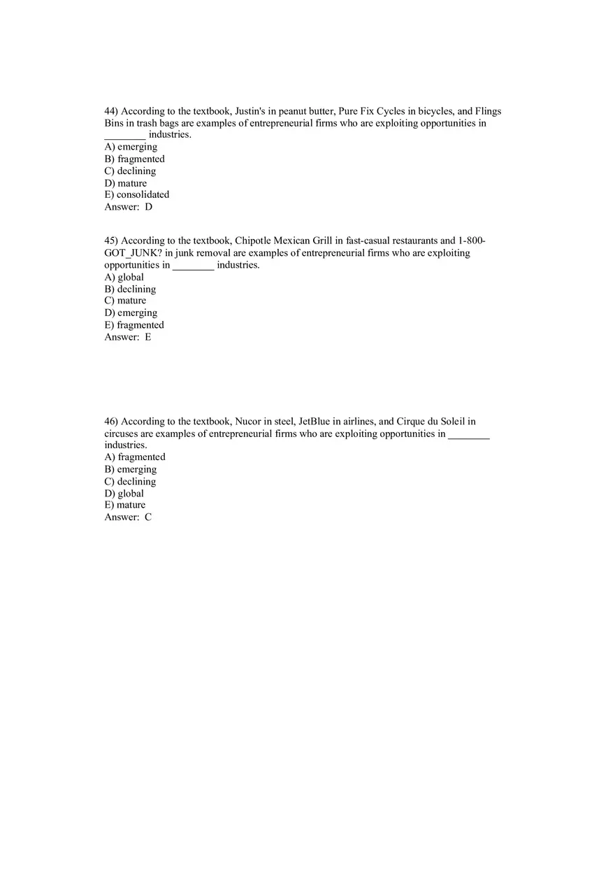 Entrepreneurship - Successfully Launching New Ventures Answer Key Part 2 - Page 3
