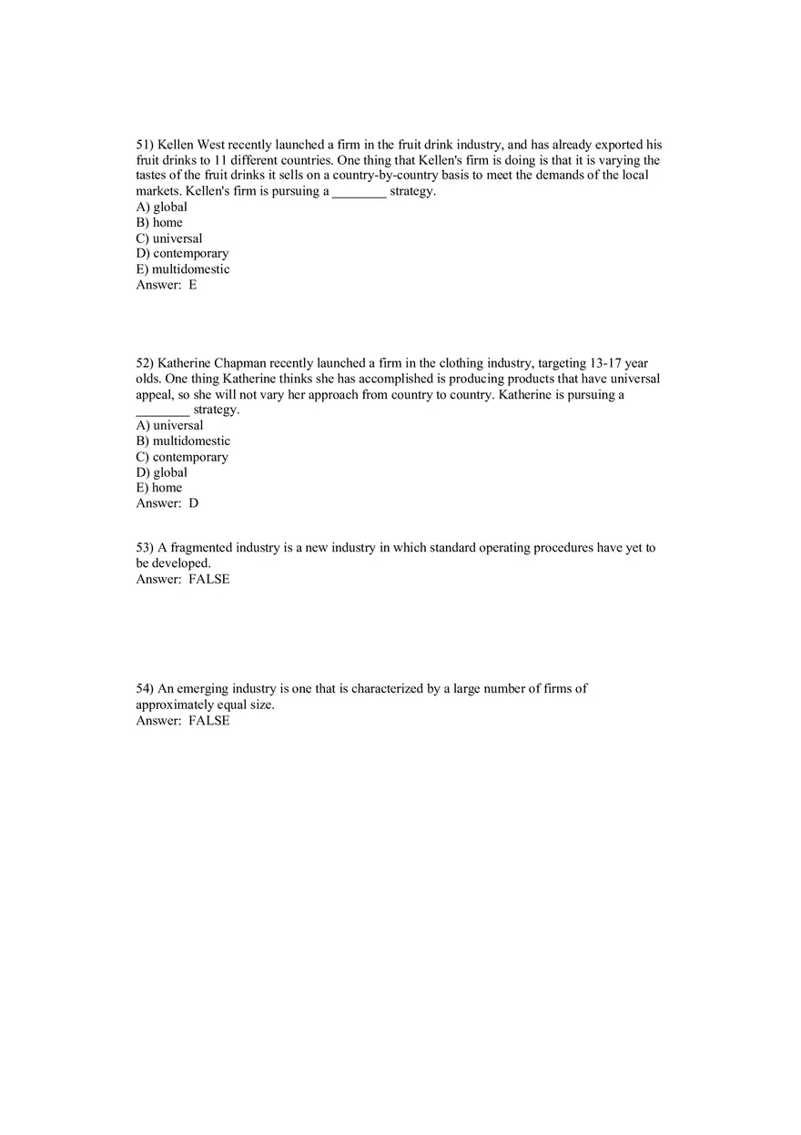 Entrepreneurship - Successfully Launching New Ventures Answer Key Part 2 - Page 5