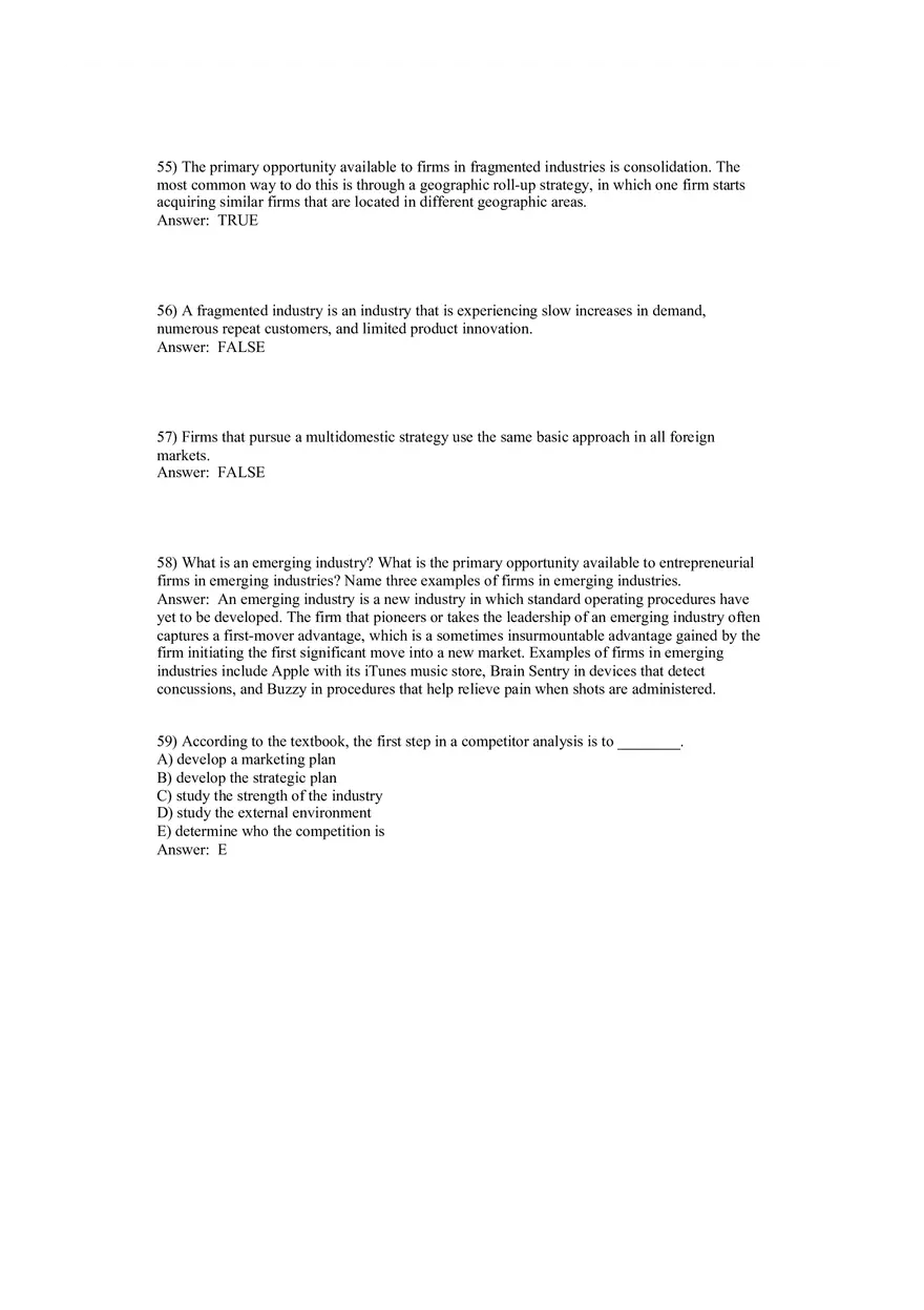 Entrepreneurship - Successfully Launching New Ventures Answer Key Part 2 - Page 6