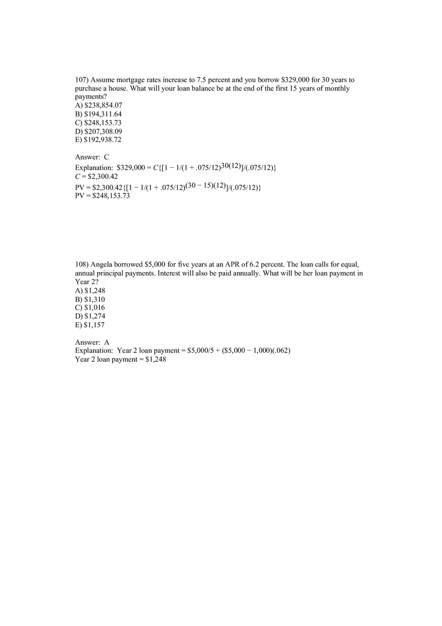 Corporate Finance Discounted Cash Flow Valuation Answer Key 6 - Page 4