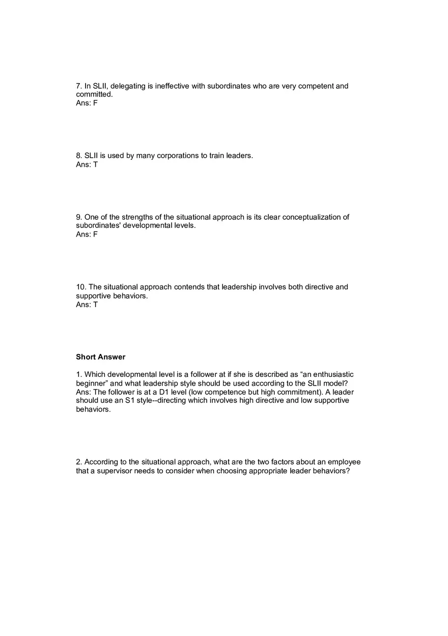 Situational Approach Answer Key 2 - Page 13