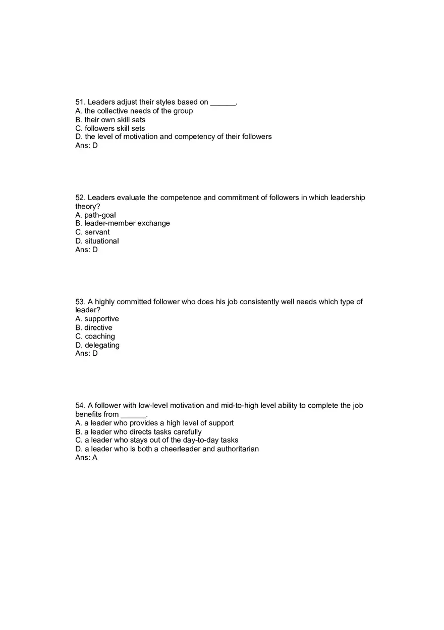 Situational Approach Answer Key 2 - Page 1