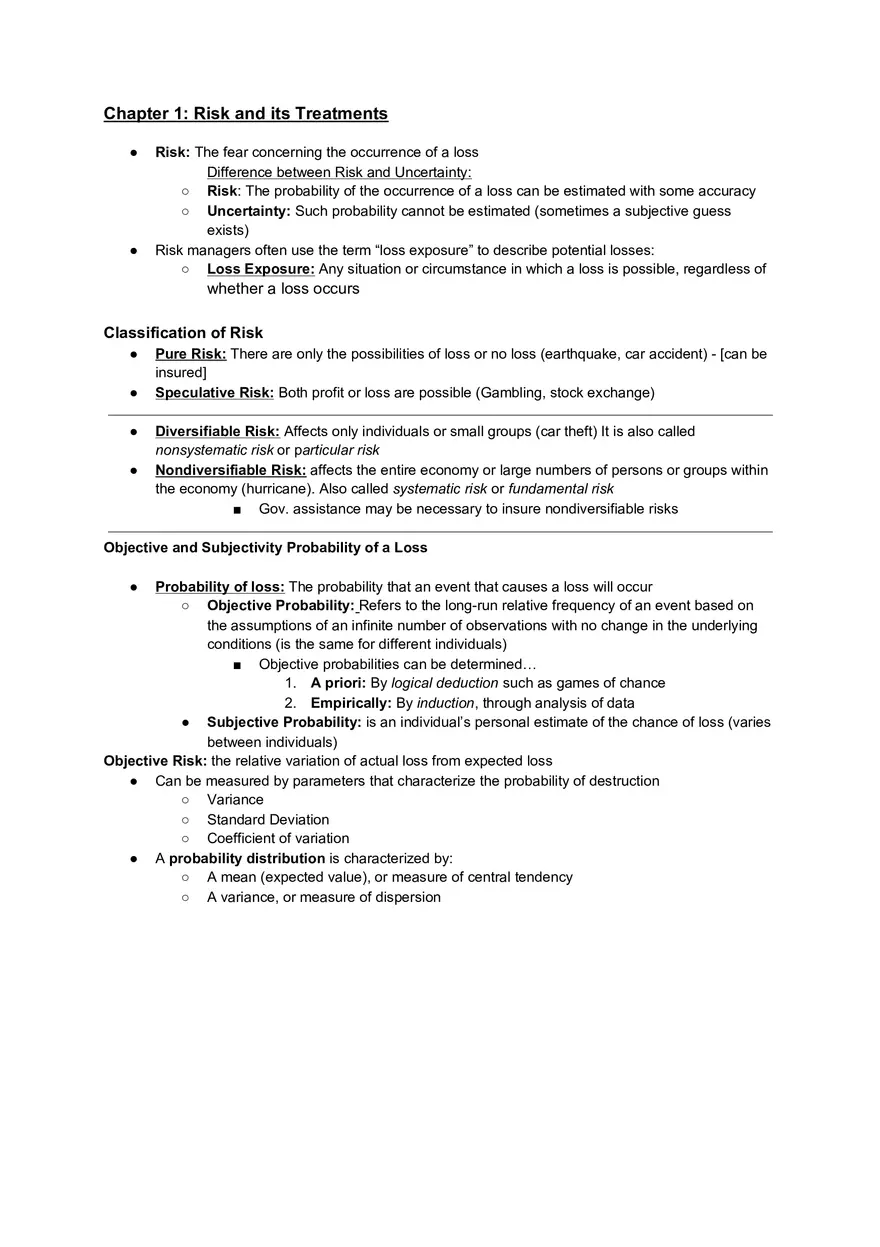 Risk and its Treatments - Page 1