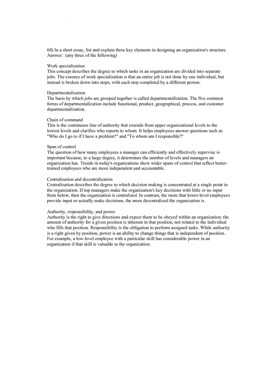 Fundamentals of Management - Organizational Structure and Design Part 2 - Page 9