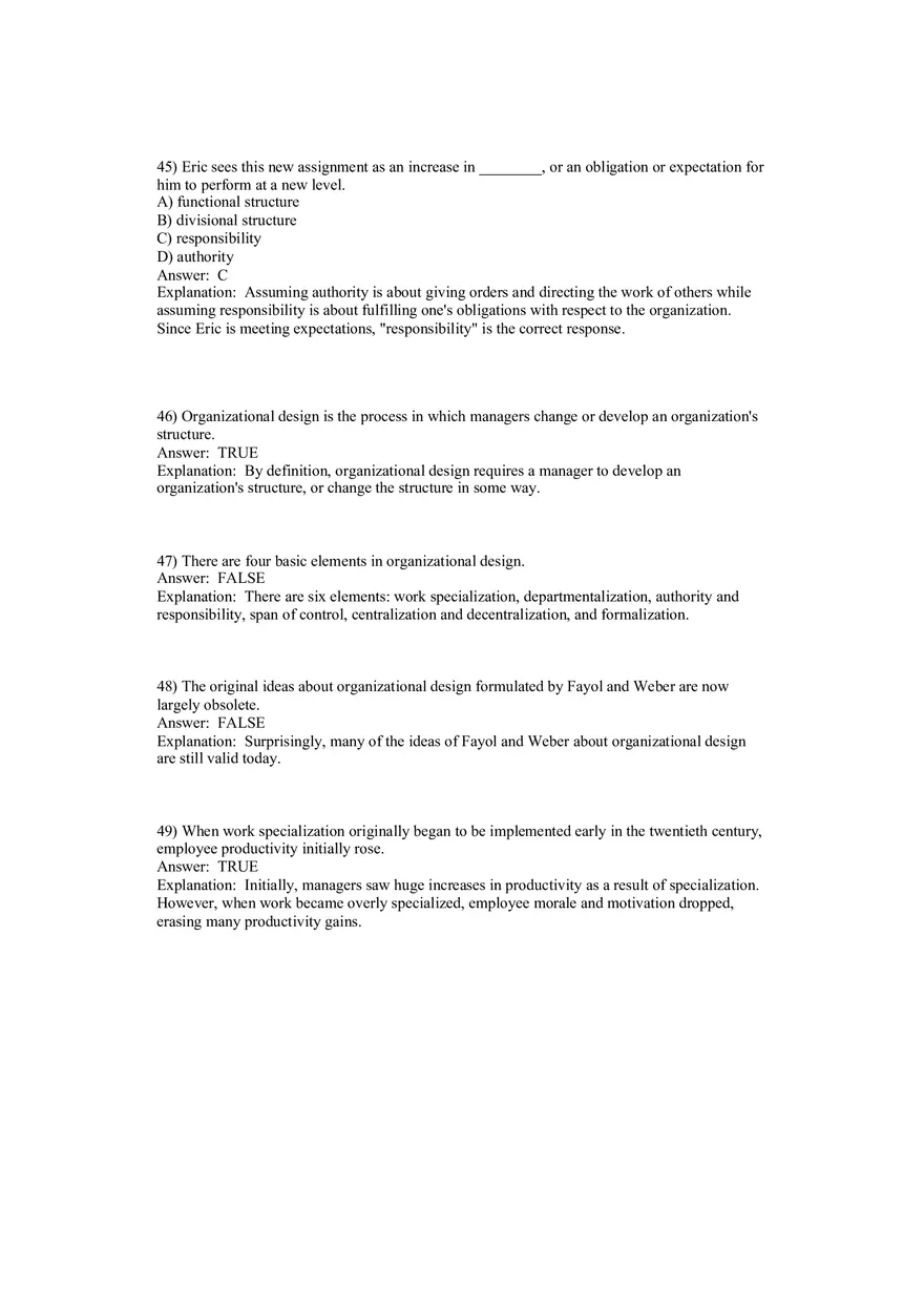 Fundamentals of Management - Organizational Structure and Design Part 2 - Page 6