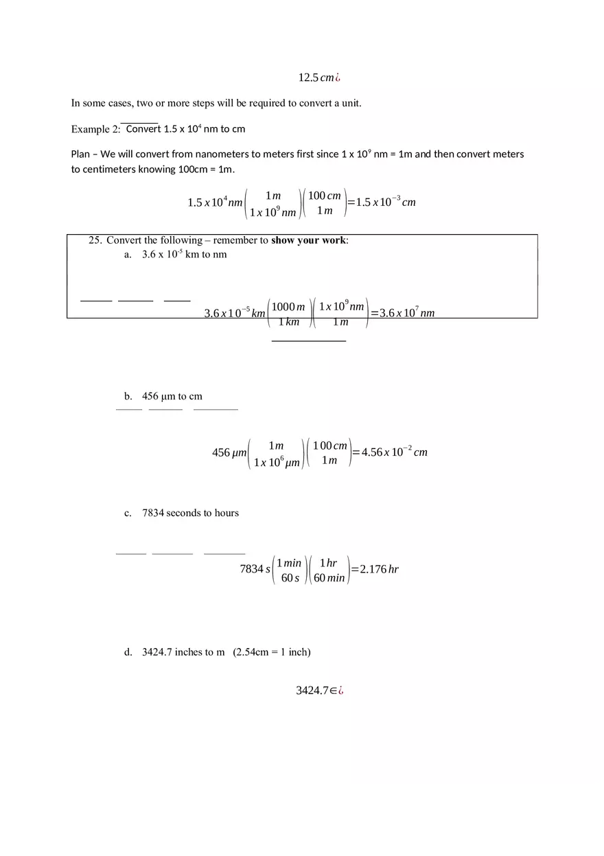 Accuracy and Precision Chapter 1 Exercises Key - Page 14