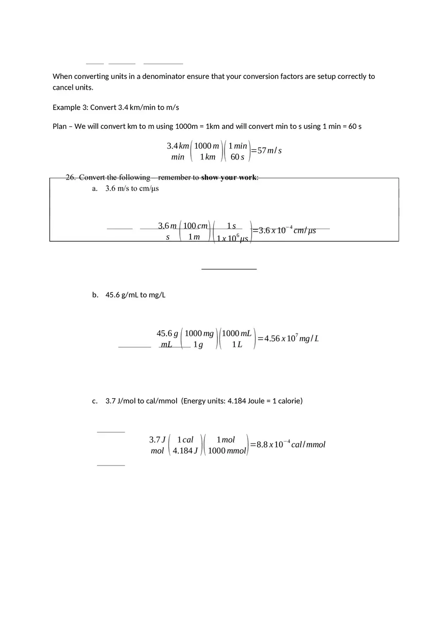 Accuracy and Precision Chapter 1 Exercises Key - Page 3