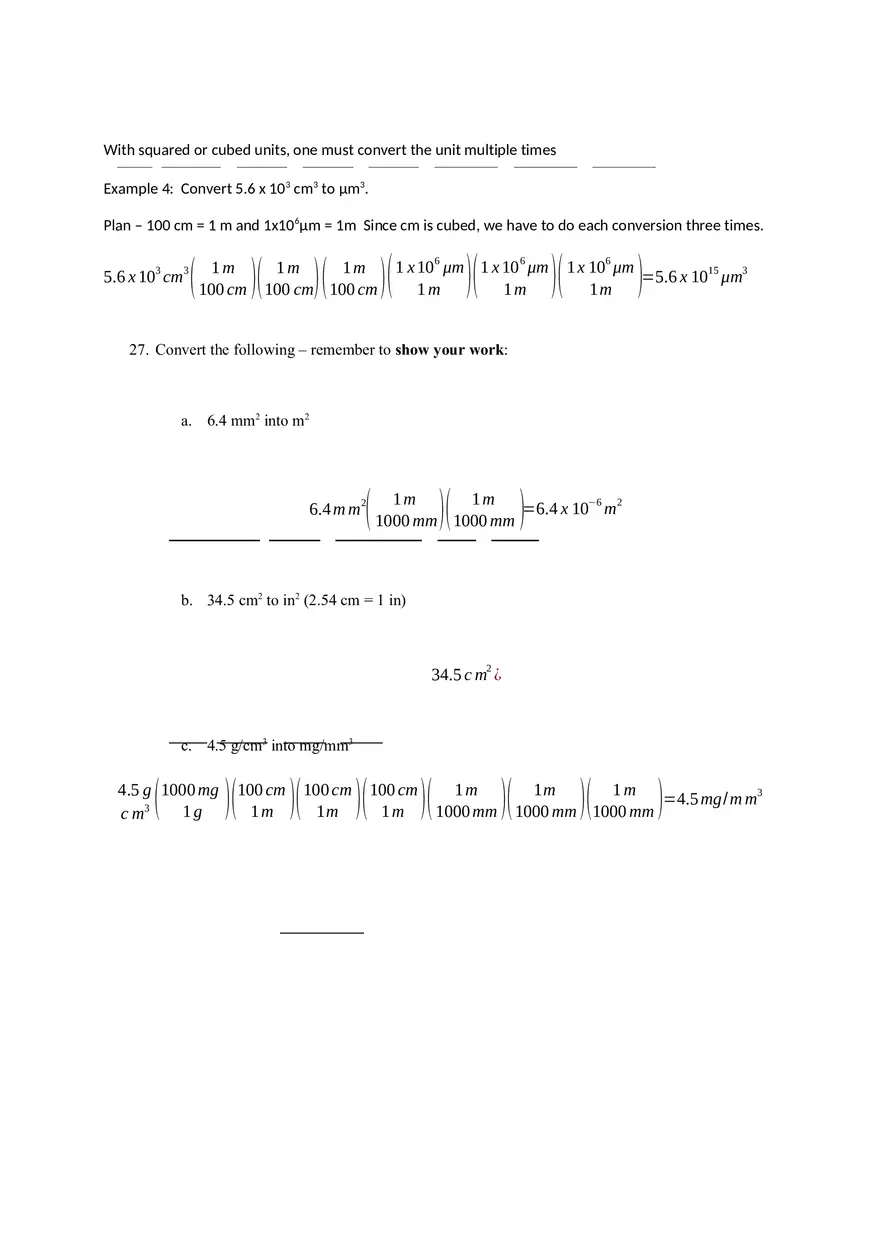 Accuracy and Precision Chapter 1 Exercises Key - Page 4