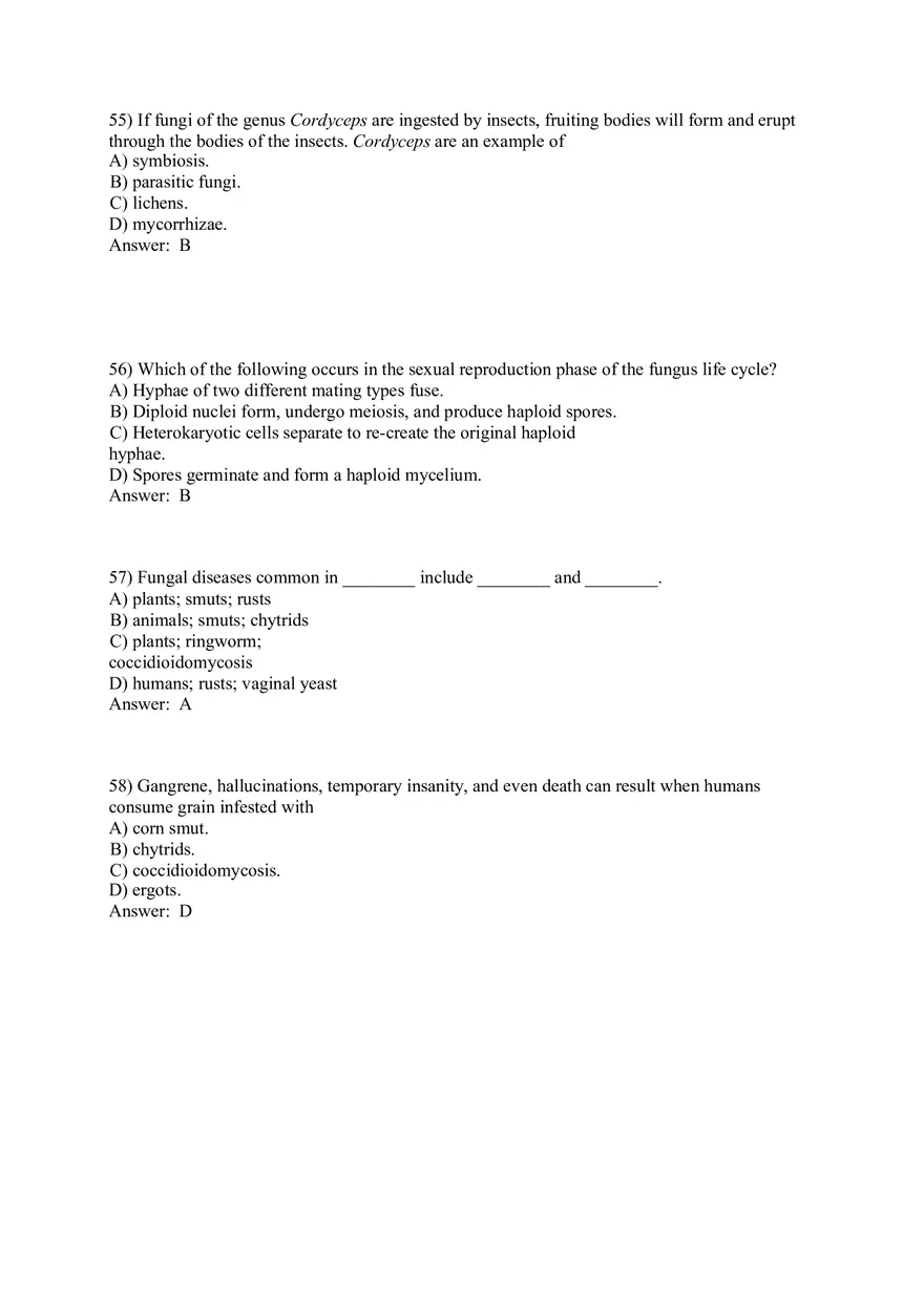 The Evolution of Plant and Fungal Diversity Answer Key 47-71 + Bonus - Page 5