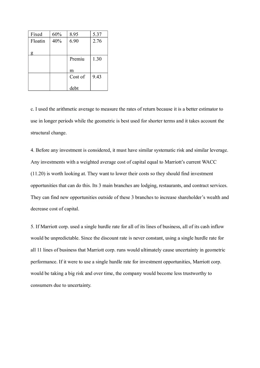 Marriot Corporation Case - Page 3
