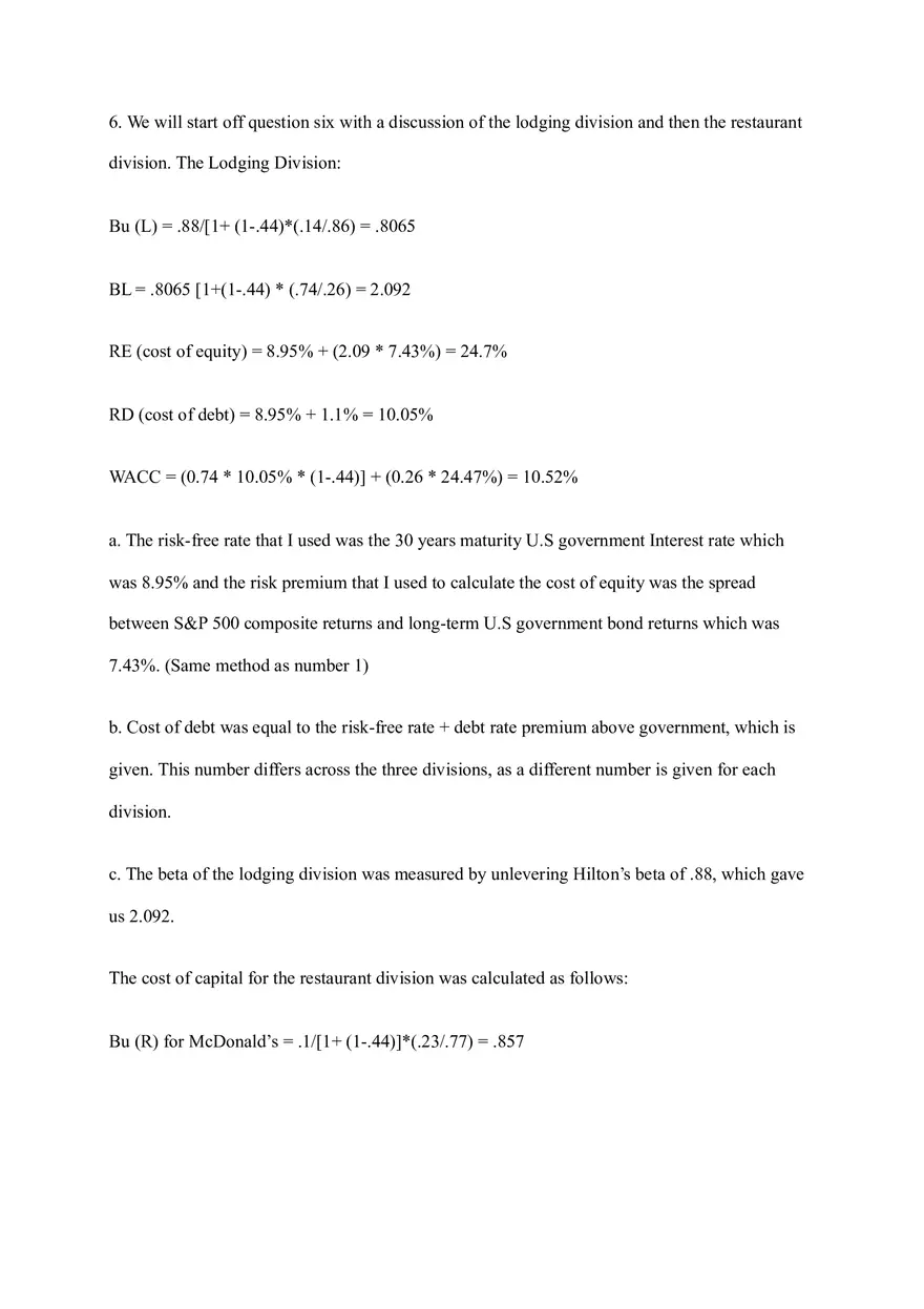 Marriot Corporation Case - Page 4
