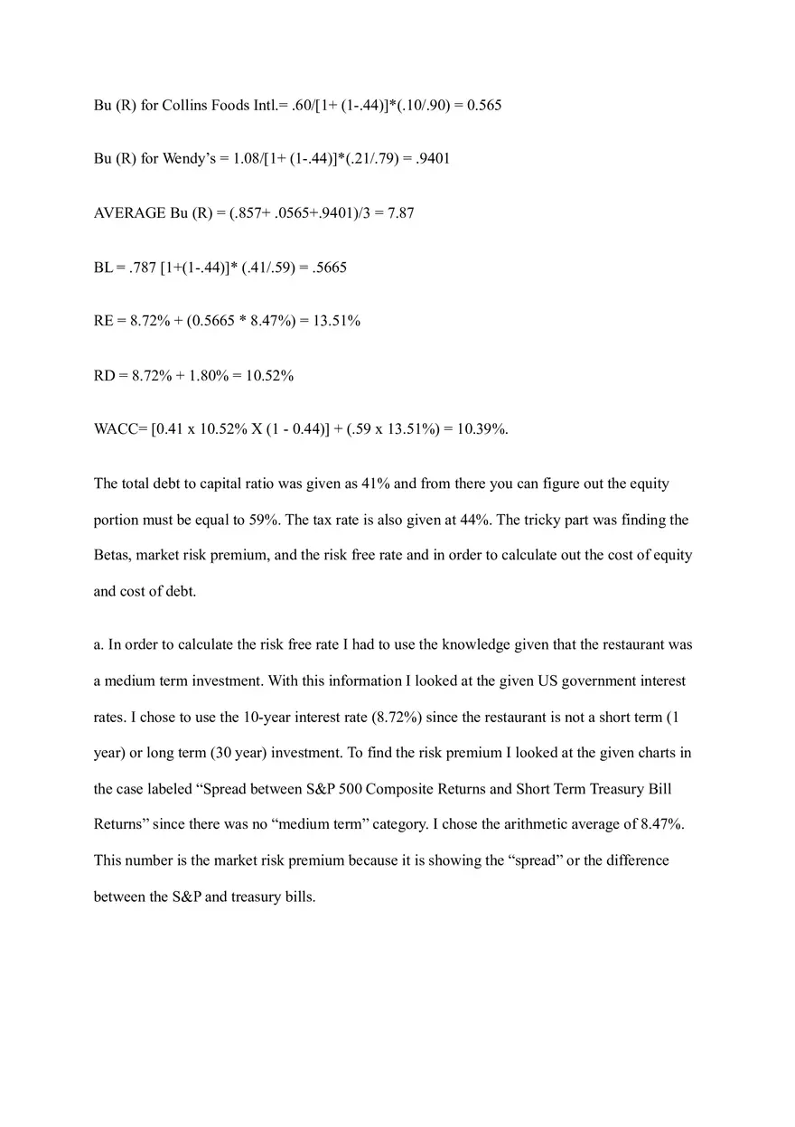 Marriot Corporation Case - Page 5