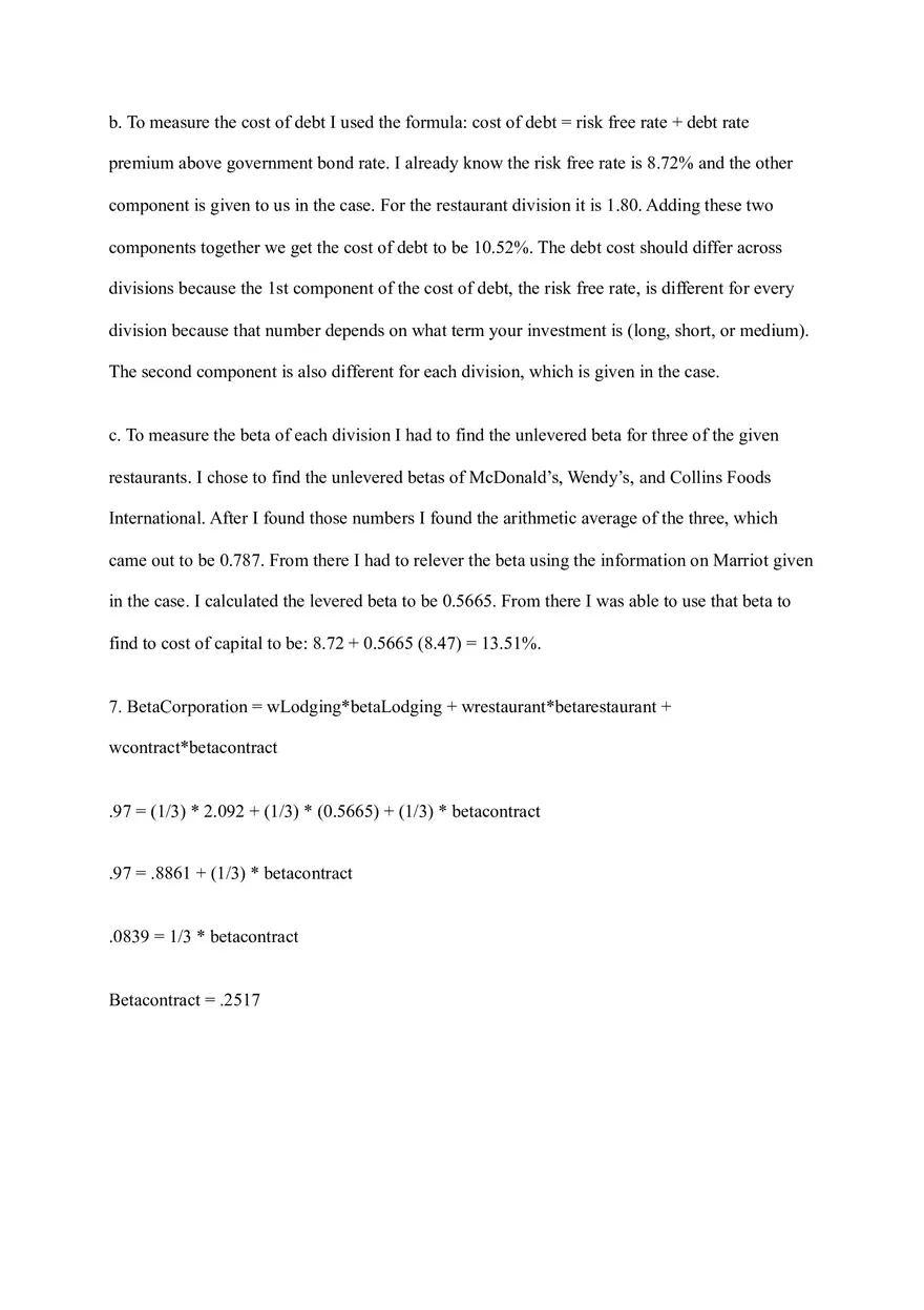 Marriot Corporation Case - Page 6