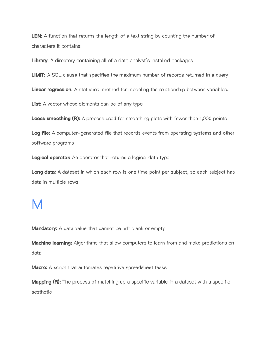Data Analytics Terms - Page 7