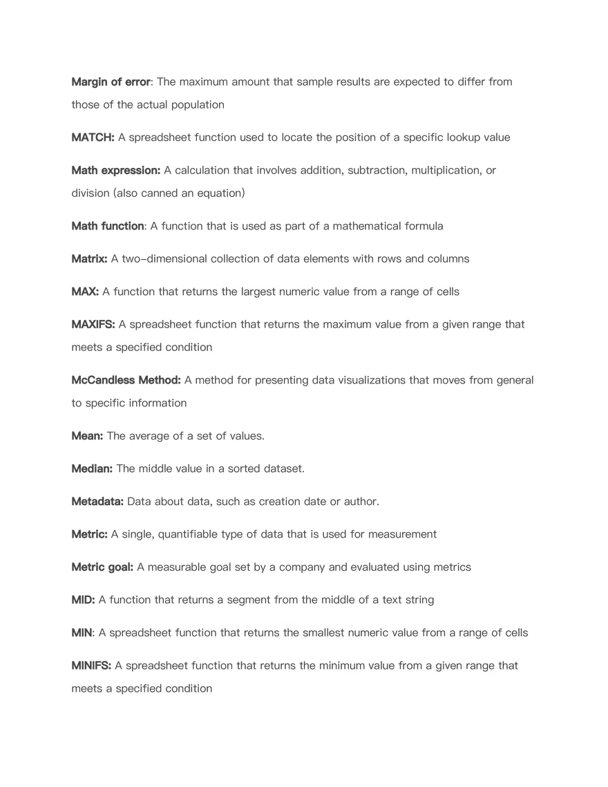 Data Analytics Terms - Page 8