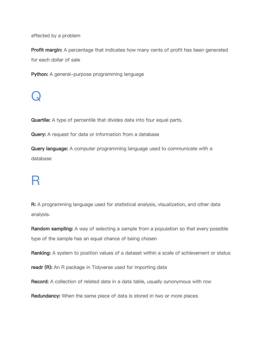Data Analytics Terms - Page 11