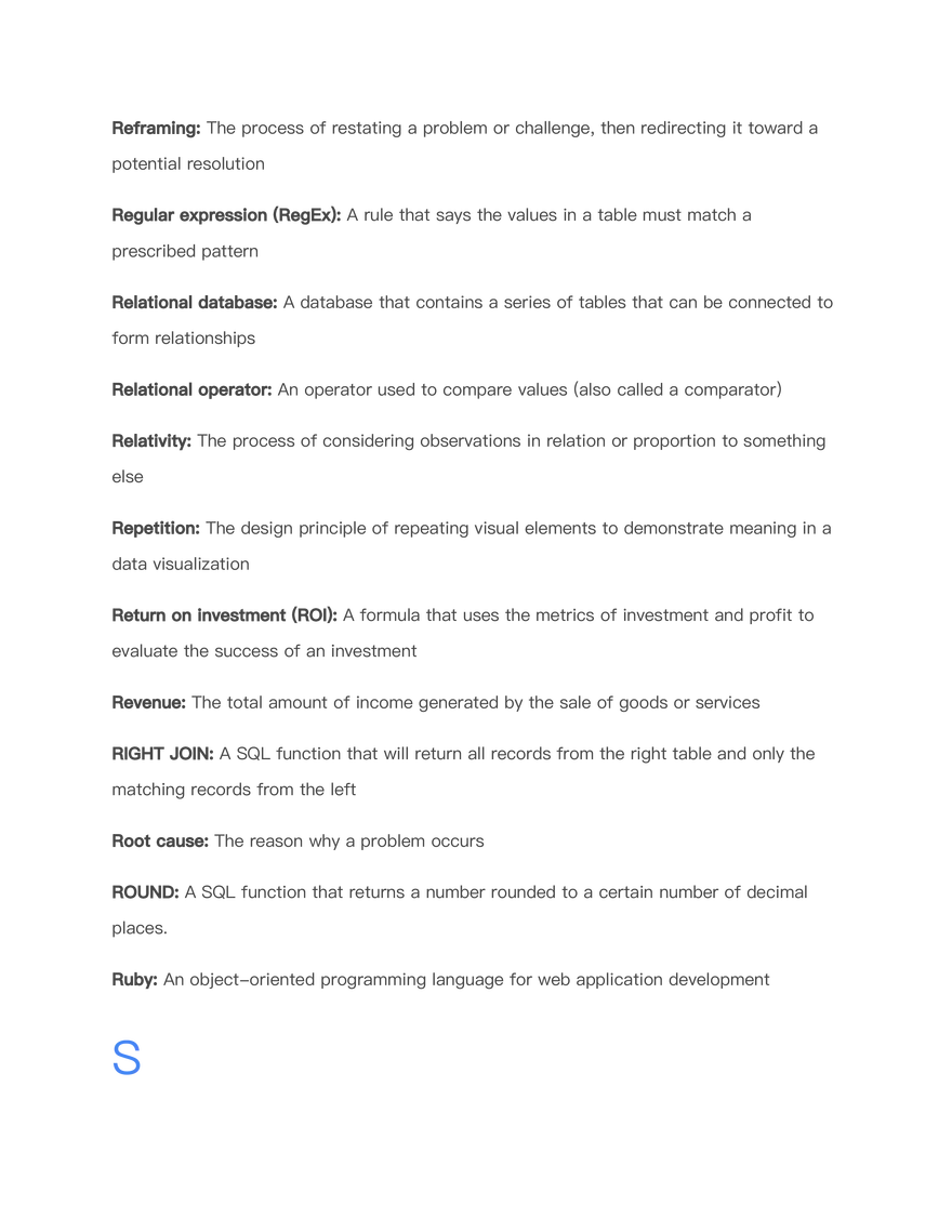 Data Analytics Terms - Page 12