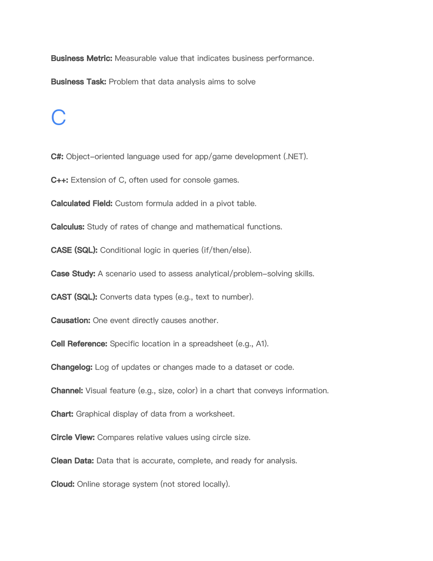 Data Analytics Terms - Page 13