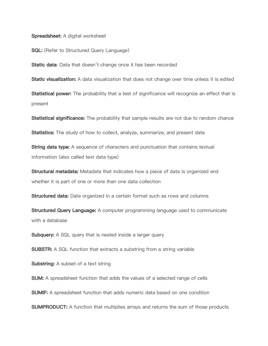 Data Analytics Terms - Page 15