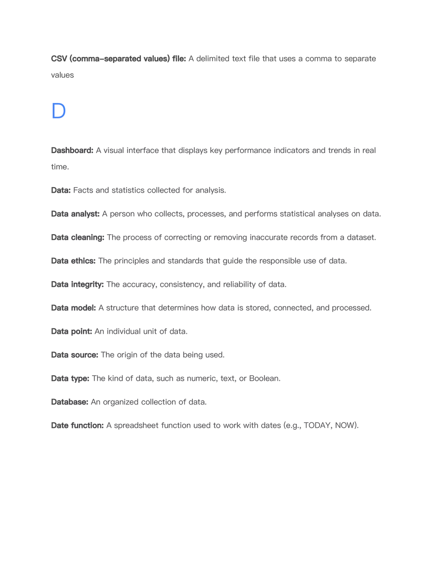 Data Analytics Terms - Page 20
