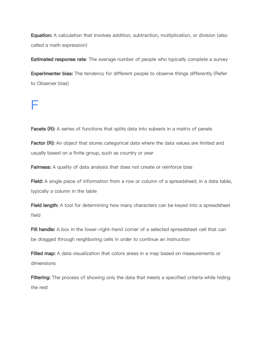 Data Analytics Terms - Page 25