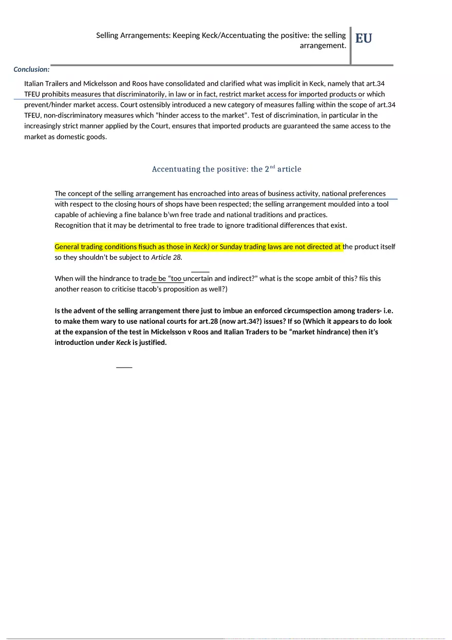 Summary - Selling Arrangements - Page 4