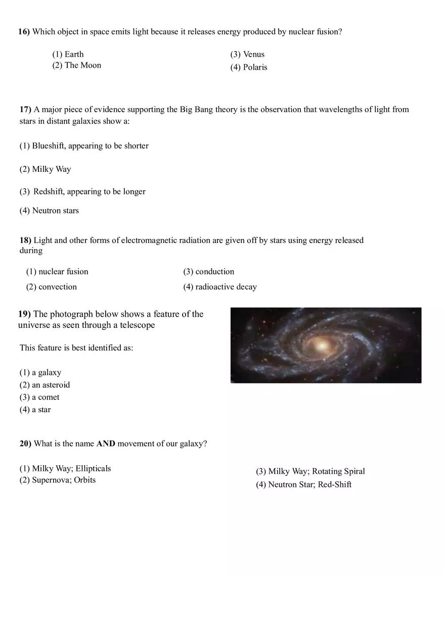 Origin of the Universe and Our Solar System Answer Key - Page 13