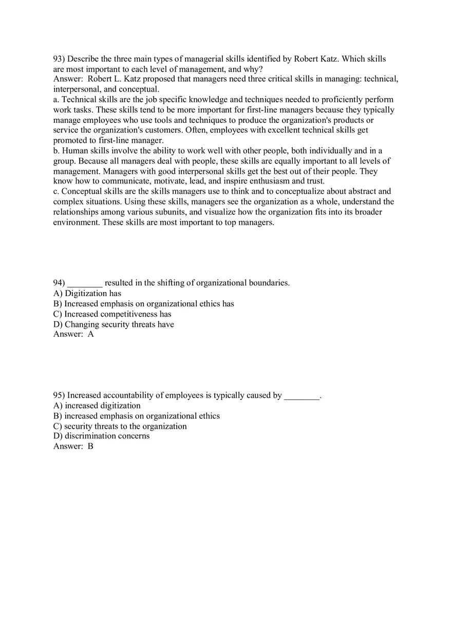 Managers and You in the Workplace Answer Key Part 3 - Page 11