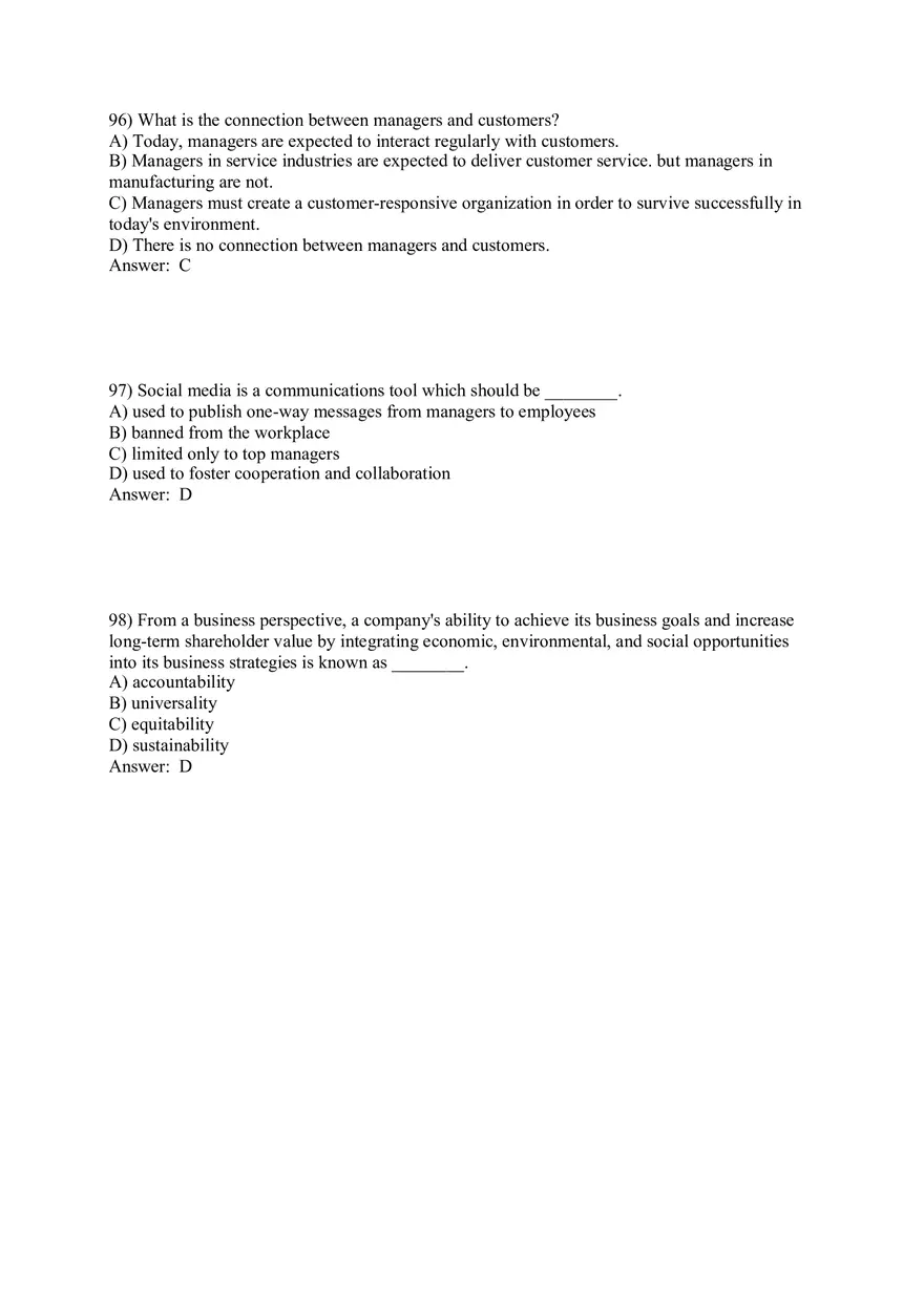 Managers and You in the Workplace Answer Key Part 3 - Page 12