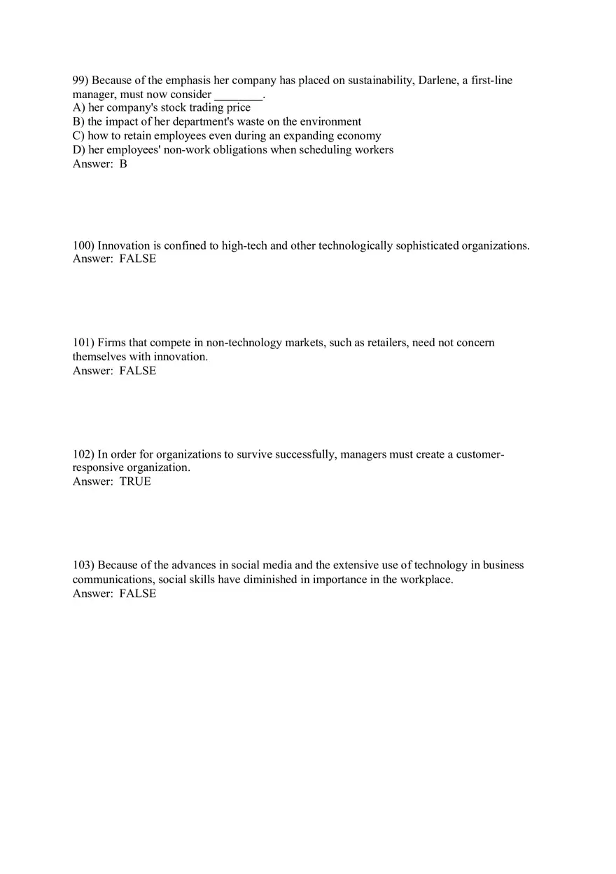 Managers and You in the Workplace Answer Key Part 3 - Page 13