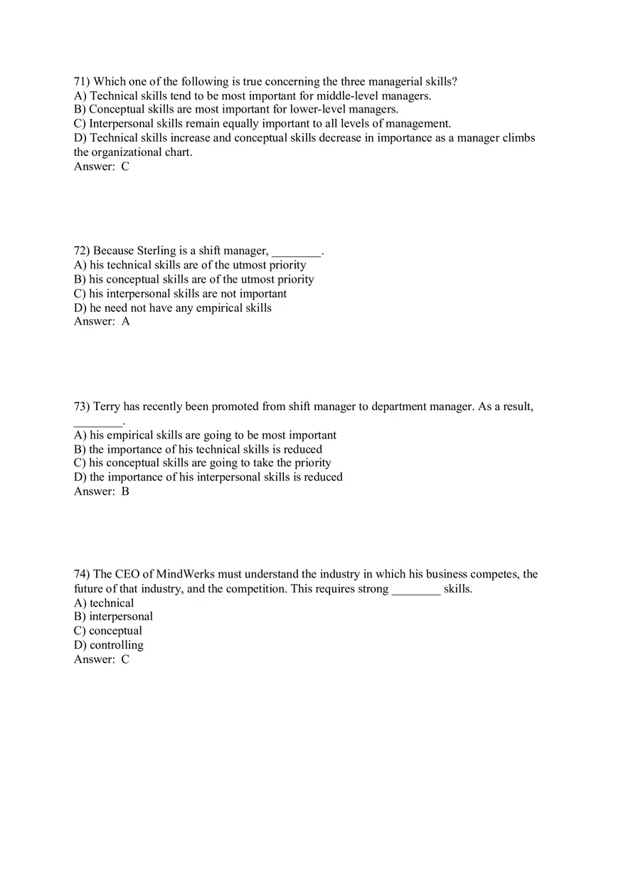 Managers and You in the Workplace Answer Key Part 3 - Page 1