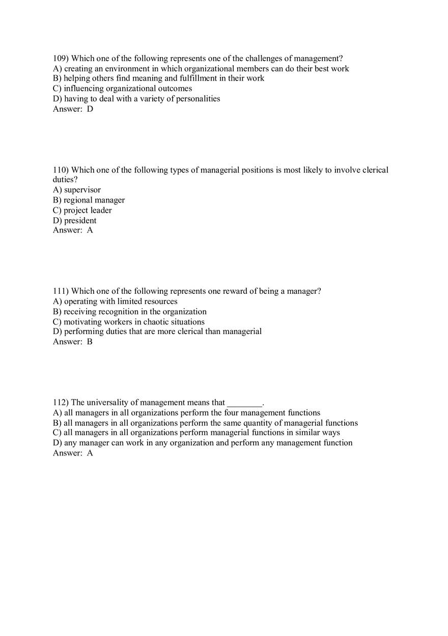 Managers and You in the Workplace Answer Key Part 3 - Page 4