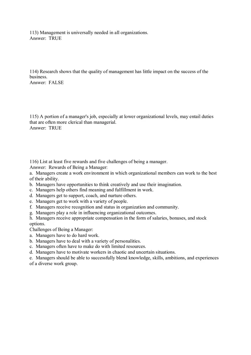 Managers and You in the Workplace Answer Key Part 3 - Page 5