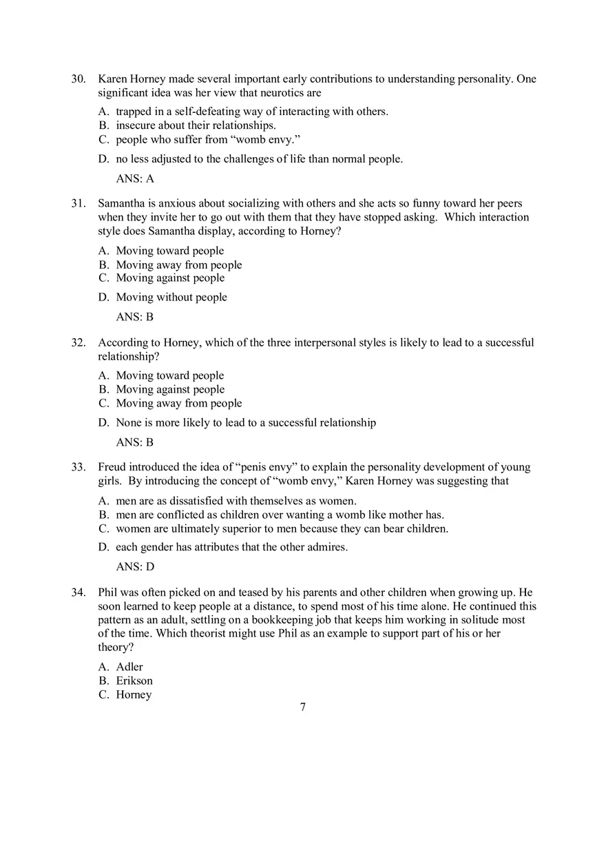 Neo-Freudian Theory, Application, and Assessment - Page 7