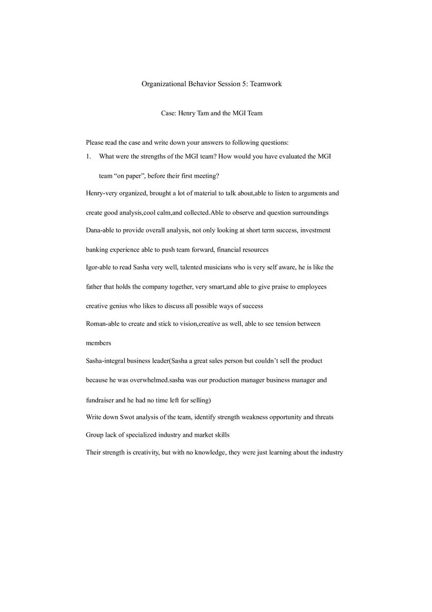 Case Henry Tam and the MGI Team - Page 1