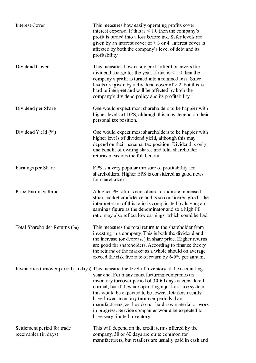 Further Ratio Interpretation - Page 2